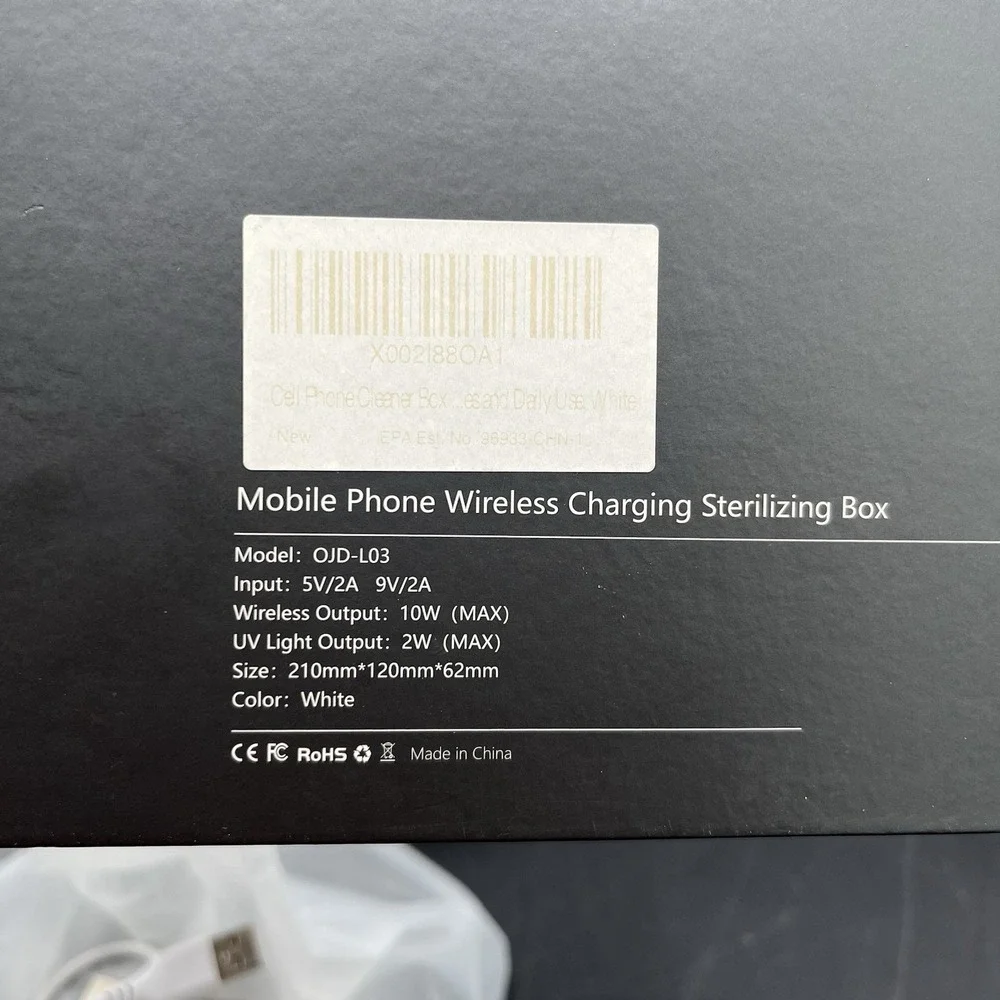 Fast Charge Wireless Mobile Phone Charging Double Sterilizing Box Model OJD-L03